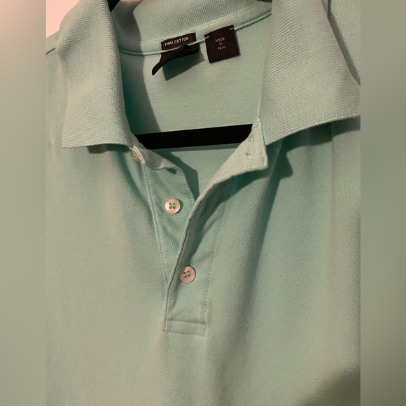 Hugo Boss Men’s Polo Shirt Aqua Green Pima Cotton Size LARGE - Picture 6 of 8